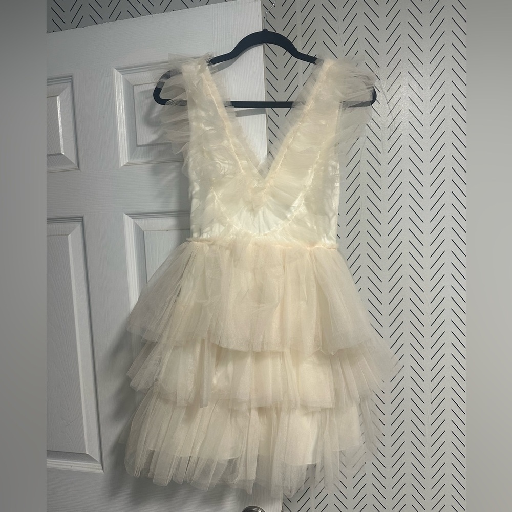 Off White Tulle Dress